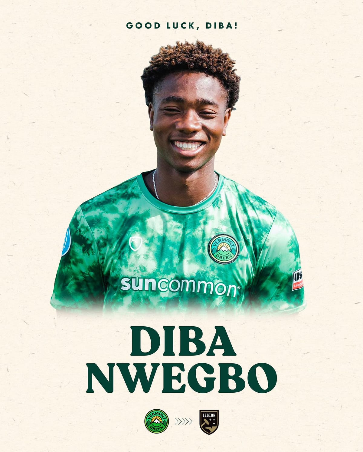 Vermont Green FC Star Diba Nwegbo Signs With Birmingham Legion FC Post feature image