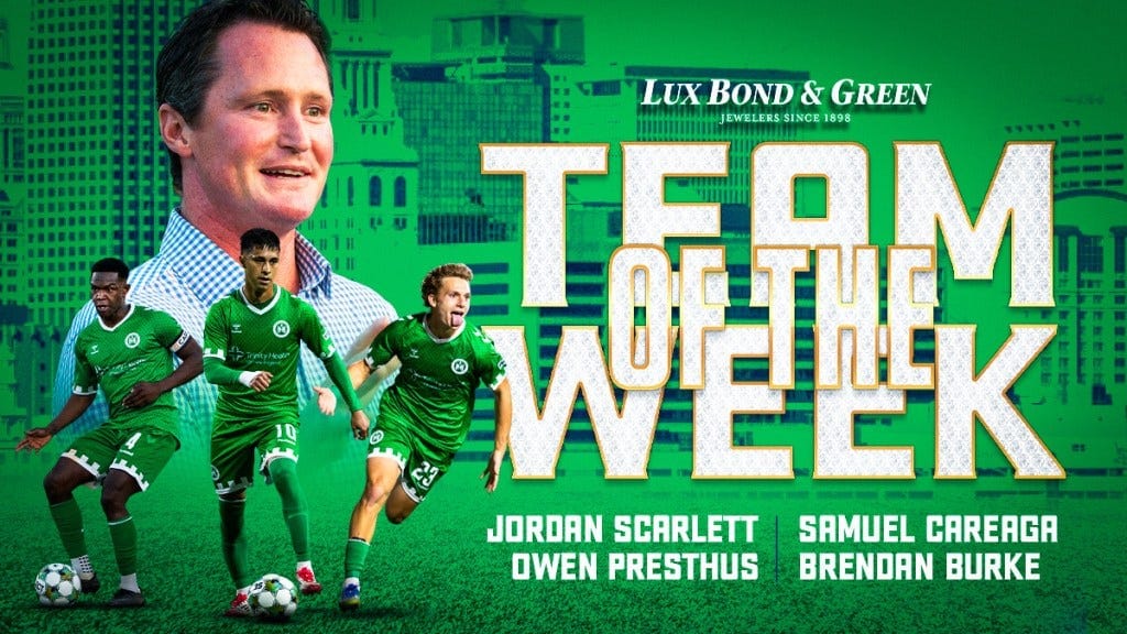 Owen Presthus Headlines Three Hartford Athletic Players in USL Championship Team of the Week Post feature image