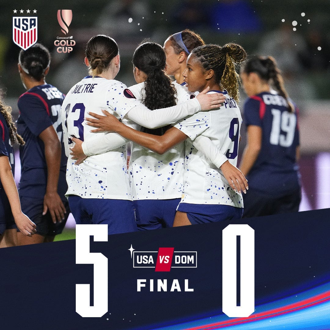 USWNT Recap: United States 5 - Dominican Republic 0 Post feature image