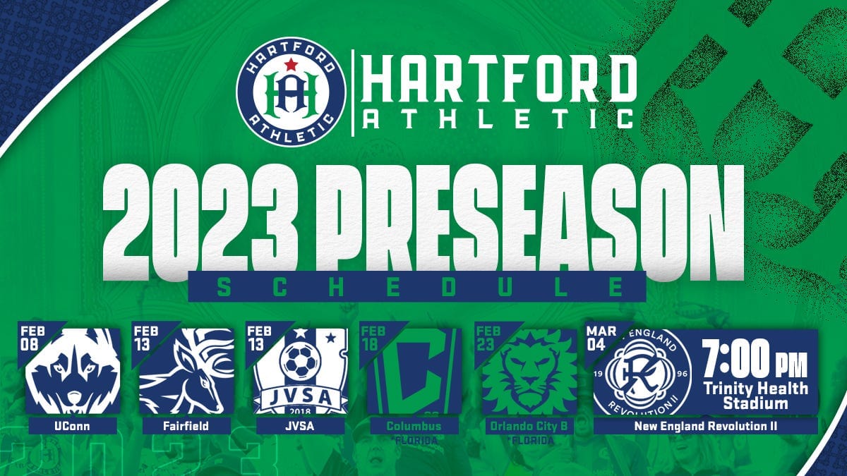 Hartford Athletic release 2023 preseason schedule  Post feature image