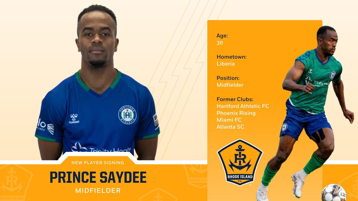 Rhode Island FC Signs Prince Saydee Post feature image