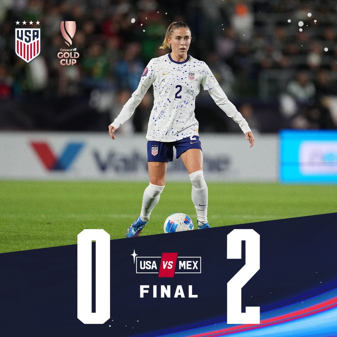 USWNT Recap: United States 0 - Mexico 2 Post feature image