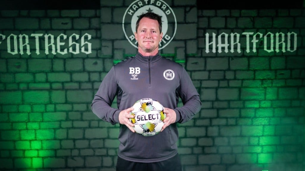 Hartford Athletic Manager Brendan Burke Named USL Championship Coach of the Week Post feature image
