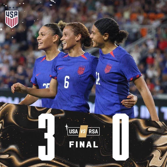 Recap: USWNT 3 - 0 South Africa Post feature image
