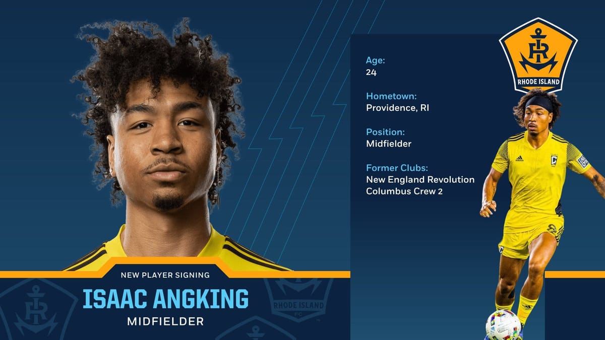 Rhode Island FC Sign Isaac Angking Post feature image