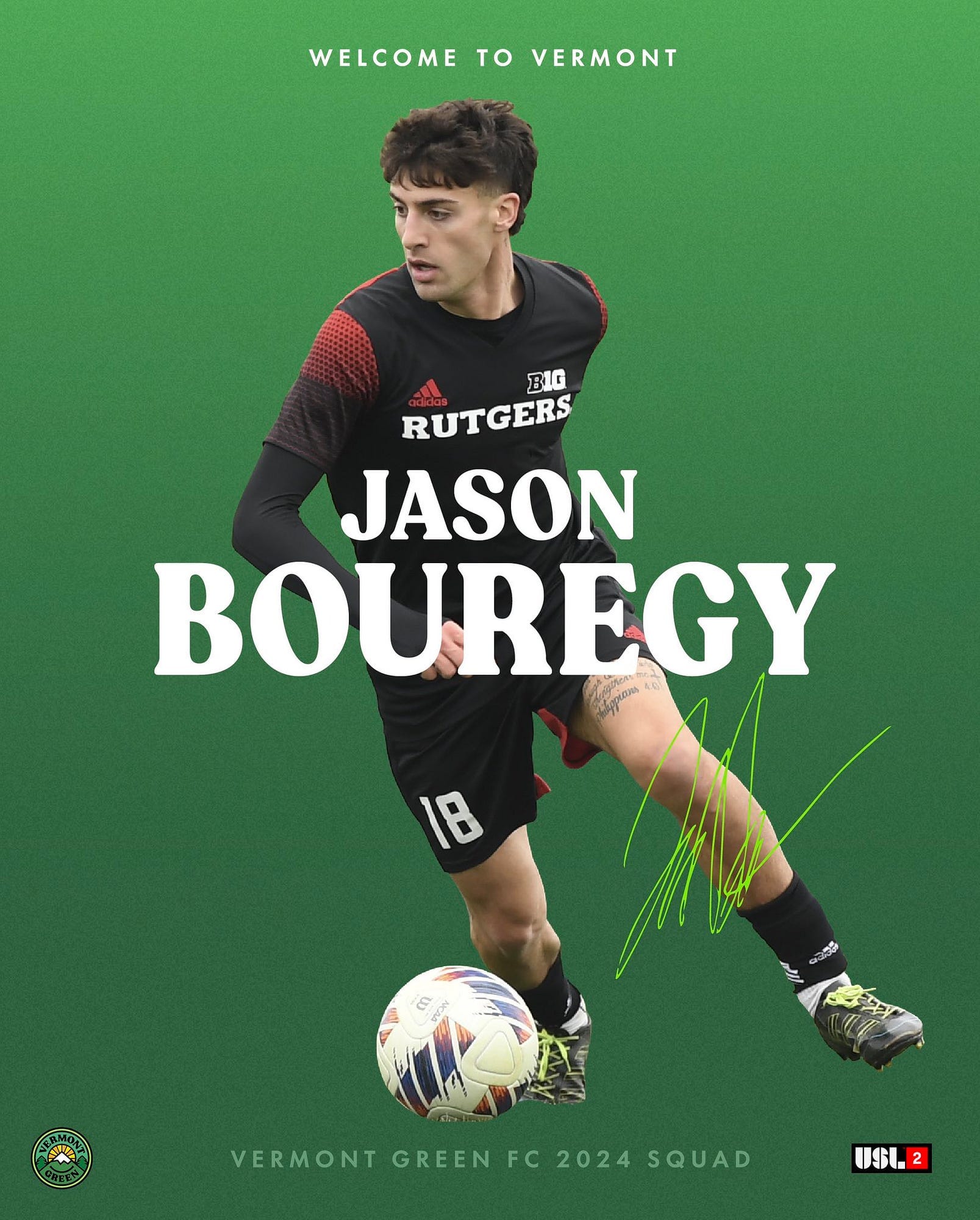 Vermont Green FC Signs Rutgers Midfielder Post image