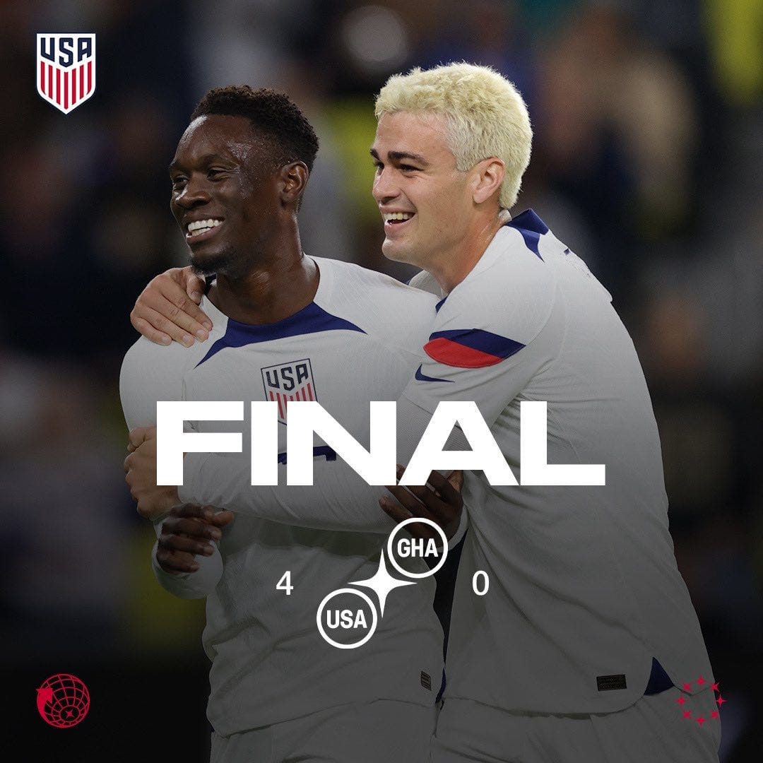 Recap: United States 4 - 0 Ghana Post image