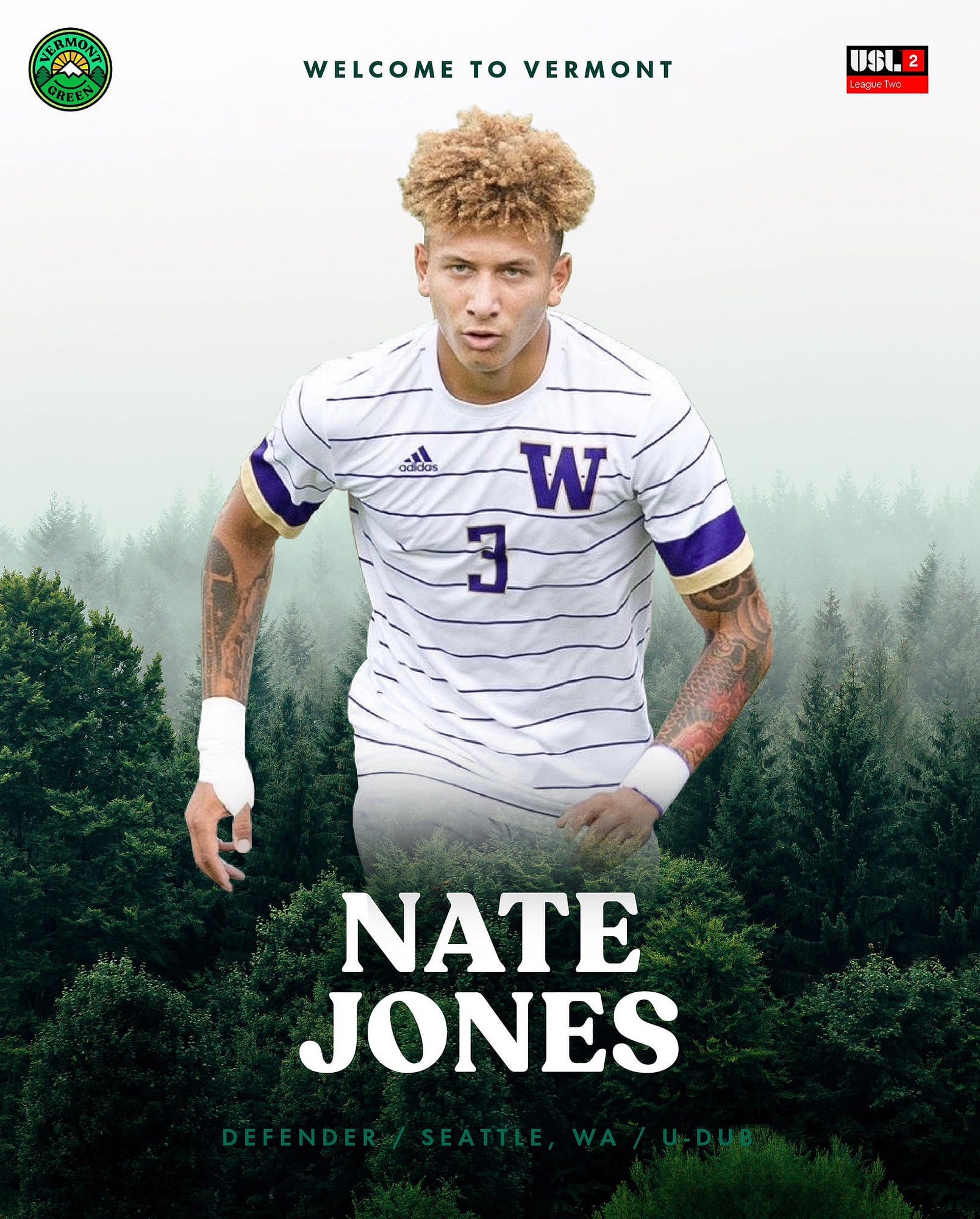Vermont Green FC Signs Defender Nate Jones Post image