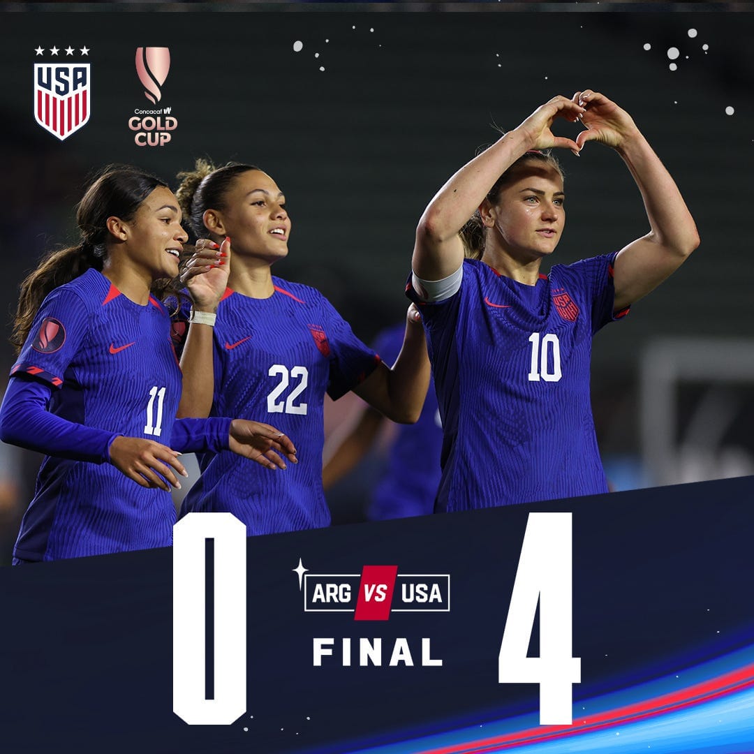 USWNT Recap: United States 4 - Argentina 0 Post image