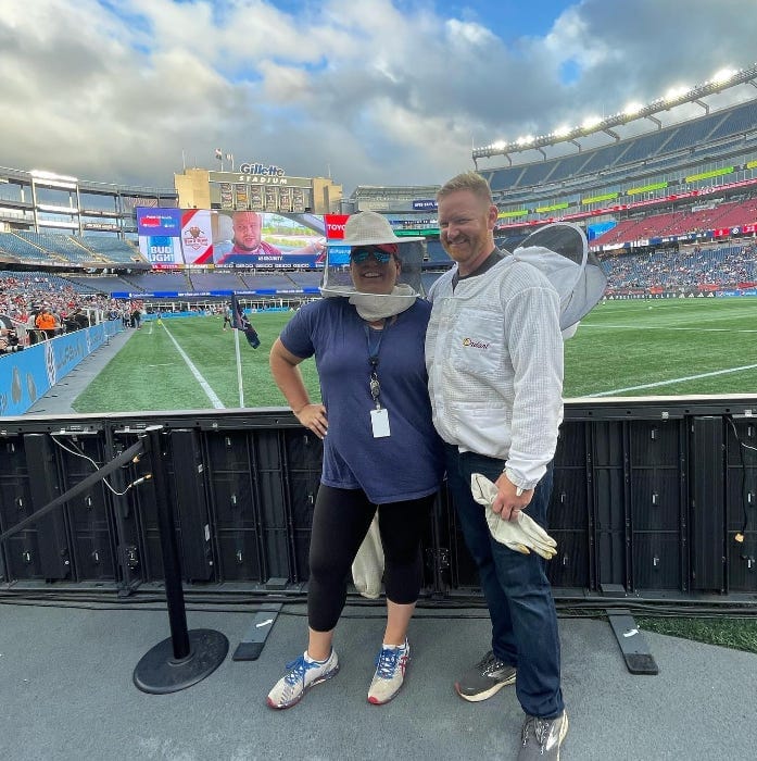 How A Local Couple Used Their COVID Hobby to Remove Bees From Gillette Stadium Post image